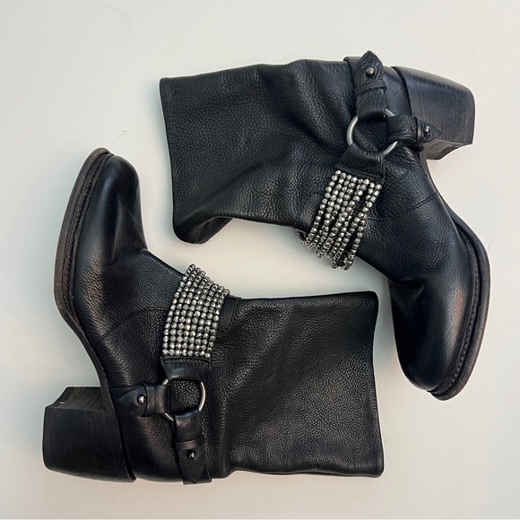 Vera Wang Shoes - Vera Wang Natasha Moto Boots with Jeweled Detail, Size 8